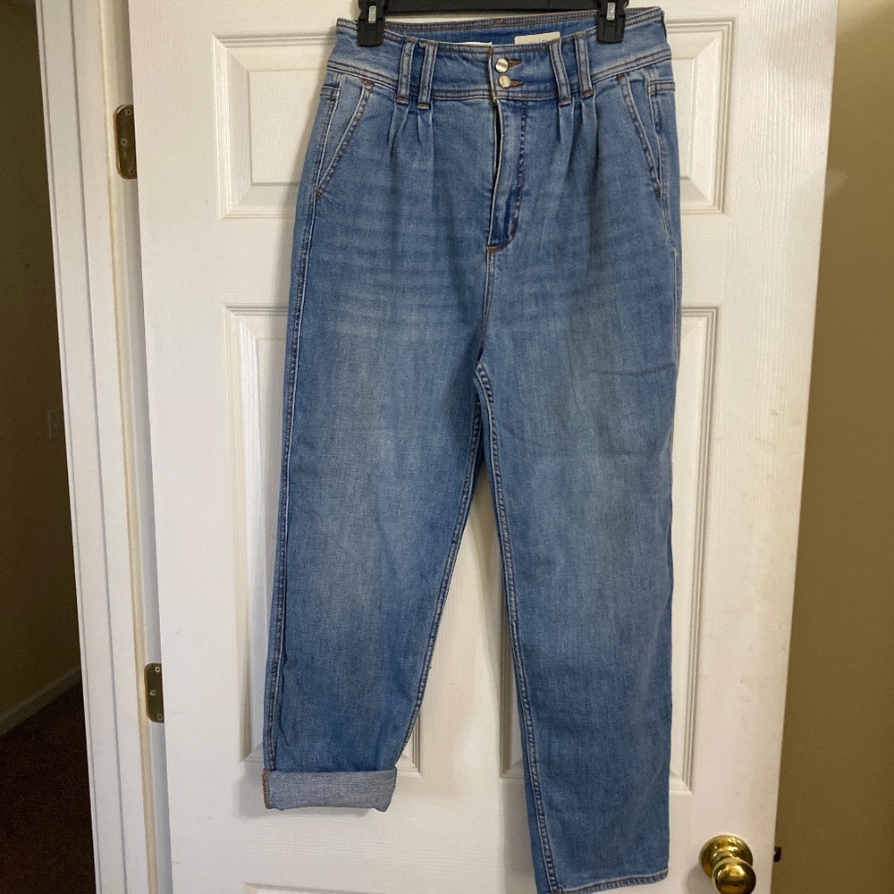 Pilcro Ultra-High Rise Pleated trouser Jeans